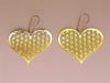 Gold Plated Heart Flower of Life Earrings 30mm - Image 3 of 0