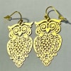Gold Plated Wise Owl Earrings 30mm - Image 1 of 0