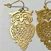 Gold Plated Wise Owl Earrings 30mm - Image 2 of 0