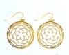 Venus Orbital Dance Grid Gold Earrings 30mm - Image 2 of 0