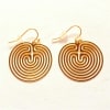 Classical Seven Circuit  Cretan Labyrinth 30mm Earrings - Image 1 of 0