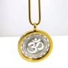GSOMP-14 Gold Plated Stainless Steel OM Pendant with Chain - Image 3 of 0