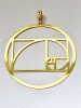 PD-206 Golden Ratio 2" Pendant 18K gold plated - Image 1 of 0