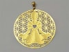 PD-222  Girl in meditation 2" Pendant 18K Gold Plated - Image 1 of 0