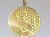 Yin Yang 2" Pendant 18k Gold plated - Image 2 of 0