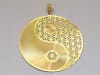 Yin Yang 2" Pendant 18k Gold plated - Image 3 of 0
