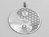 Yin Yang Flower of Life 2" Pendant Silver plated - Image 1 of 0
