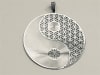 Yin Yang Flower of Life 2" Pendant Silver plated - Image 2 of 0
