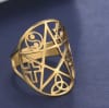 Adjustable Sacred Symbols Ring - Image 2 of 0