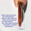 RJDP-GLF Red Jasper Glass Dome Stone Pendants - Gold Plated Lotus Flower - Image 3 of 0