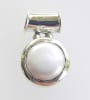 Genuine unbleached 10 mm white pearl pendant in Sterling Silver - Image 1 of 0