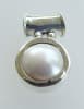 Genuine unbleached 10 mm white pearl pendant in Sterling Silver - Image 4 of 0