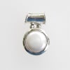Genuine unbleached 10 mm white pearl pendant in Sterling Silver - Image 5 of 0