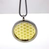 SGFOLP-21 Silver and Gold Plated Stainless Steel Flower Of Life Pendant with Chain - Image 3 of 0