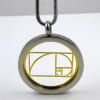 SGTGRP-25 Silver and Gold Plated Stainless Steel The Golden Ratio Pendant with Chain - Image 1 of 0