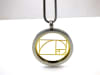 SGTGRP-25 Silver and Gold Plated Stainless Steel The Golden Ratio Pendant with Chain - Image 2 of 0