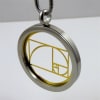 SGTGRP-25 Silver and Gold Plated Stainless Steel The Golden Ratio Pendant with Chain - Image 3 of 0