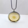 SGTVP-24 Silver and Gold Plated Stainless Steel Torus Vortex Pendant with Chain - Image 1 of 0