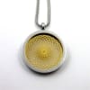 SGTVP-24 Silver and Gold Plated Stainless Steel Torus Vortex Pendant with Chain - Image 3 of 0