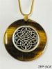 Celtic Knot Sacred Geometry Circular Stone Pendants - PFP-SCK Purple Fluorite - Image 2 of 0