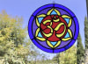 StainGlassOm-Mandala 7" Round - Image 1 of 0