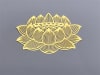 YA-107 18k Gold Plated 4" Oval Lotus Detail - Image 2 of 0