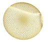 YA-1249 Torus Vortex  18 karat gold plated wall art - Image 2 of 0