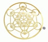 YA-1261 18 karat gold plated metatron cut out - Image 1 of 0