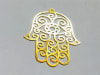 Hamsa Hand 18k plated Gold 2" Grid - Image 2 of 0