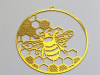 Honeycomb 2" Grid 18k Gold plated - Image 1 of 0