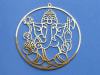 YA-268 Ganesh cut out 18K Gold Plated 2" Grid - Image 1 of 0