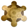 18 karat gold plated metatron's cube - Image 1 of 0