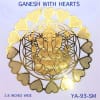 YA-93-SM 18k gold plated Ganesh Healing Grid with Hearts - Image 1 of 0