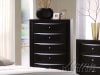 Ireland Black Upholstered Bed 6 Piece Bedroom Set in Black Finish by Acme - 14350 - Image 5 of 0