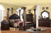 Roman Empire Canopy 6 Piece Bedroom Set in dark cherry Two Tone Finish by Acme - 19340 - Image 1 of 0