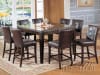 Danville 9 Piece Marble Top Counter Height Table Set in Espresso Finish by Acme - 7059 - Image 1 of 0