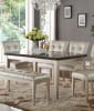Voeville Bluestone Top Table 6 Piece Dining Set in Platinum Finish by Acme - 72025-6 - Image 2 of 0