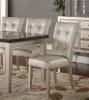 Voeville Bluestone Top Table 6 Piece Dining Set in Platinum Finish by Acme - 72025-6 - Image 3 of 0
