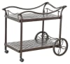 Savannah Outdoor Serving Tea Cart in Brown Bronzed Powder Coat Finish by Bridgeton Moore - AFD-10293441 - Image 1 of 0