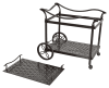 Savannah Outdoor Serving Tea Cart in Brown Bronzed Powder Coat Finish by Bridgeton Moore - AFD-10293441 - Image 3 of 0