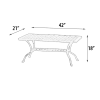 Savannah Outdoor Coffee Table in Brown Bronzed Powder Coat Finish by Bridgeton Moore - AFD-10336552 - Image 5 of 0