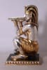 Kneeling King Tut with Tray Table in Gold and Silver Leaf Finish by AFD Home - AFD-10372115 - Image 2 of 0