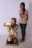 Kneeling King Tut with Tray Table in Gold and Silver Leaf Finish by AFD Home - AFD-10372115 - Image 4 of 0