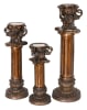 Serengeti 3 Piece Elephant Pillar Candleholder in Umber and Ivory Finish by AFD Home - AFD-10634234 - Image 1 of 0