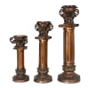 Serengeti 3 Piece Elephant Pillar Candleholder in Umber and Ivory Finish by AFD Home - AFD-10634234 - Image 4 of 0