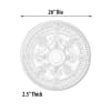 Scroll Rose Chandelier Ceiling Medallion in White Finish by AFD Home - AFD-10711367 - Image 4 of 0