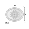 Blanco Oval Chandelier Ceiling Medallion in White and Beige Finish by AFD Home - AFD-10769340 - Image 5 of 0