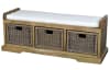 Mountain Studio Livingston Storage Bench in Natural Mahogany Finish by AFD Home - AFD-11003442 - Image 1 of 0