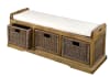 Mountain Studio Livingston Storage Bench in Natural Mahogany Finish by AFD Home - AFD-11003442 - Image 4 of 0