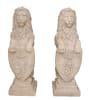 2 Piece Heraldic Lion Set in Lightly Aged Rough Stone Finish by AFD Home - AFD-11028287 - Image 4 of 0